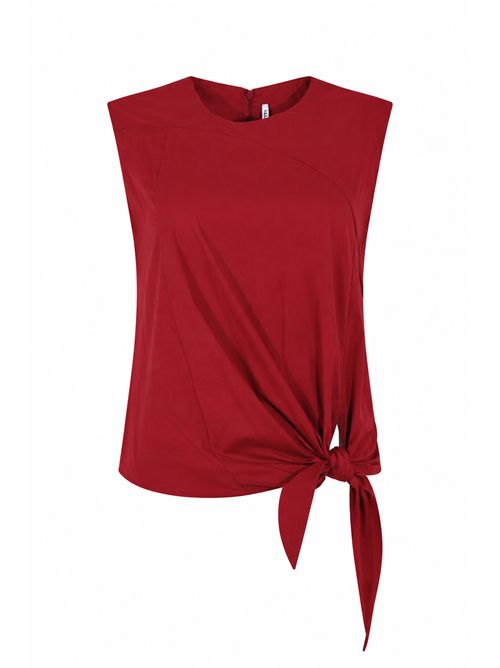 Top Gwen in popeline stretch di cotone Terrarossa Liviana Conti | L6SK03D43-1
